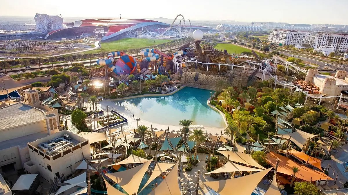 One of the waterparks in Yas Island in Abu Dhabi