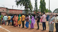 File photo; Representative image  : People wait in a queue to cast their votes for the Urban Local Body (ULB) polls at a polling centre