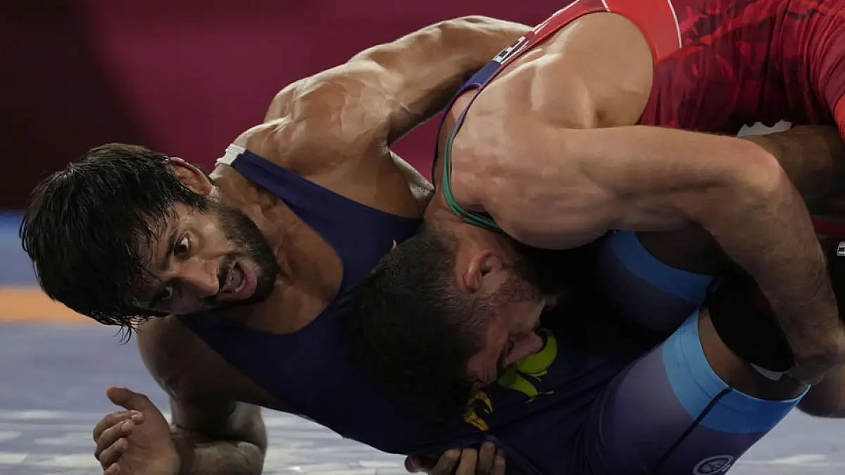 Bajrang Punia was not sharp and perhaps surprised by the aggression of his opponent.
