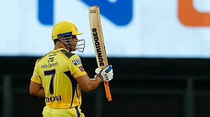 MS Dhoni's unbeaten fifty against KKR in IPL 2022 included 7 fours and a six.