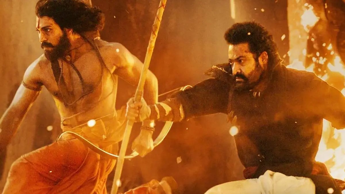 Actors Jr NTR and Ram Charan in 'RRR'