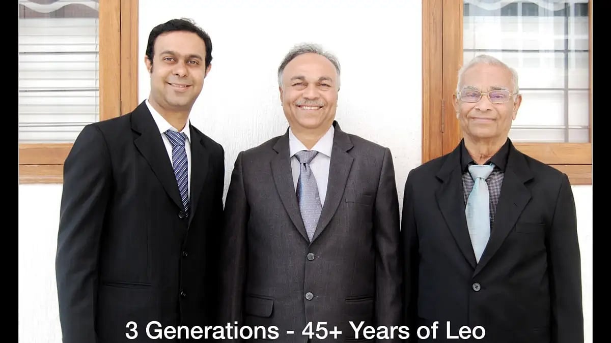 Abhay Shah, Director at Leo Packers and Movers with his predecessors.