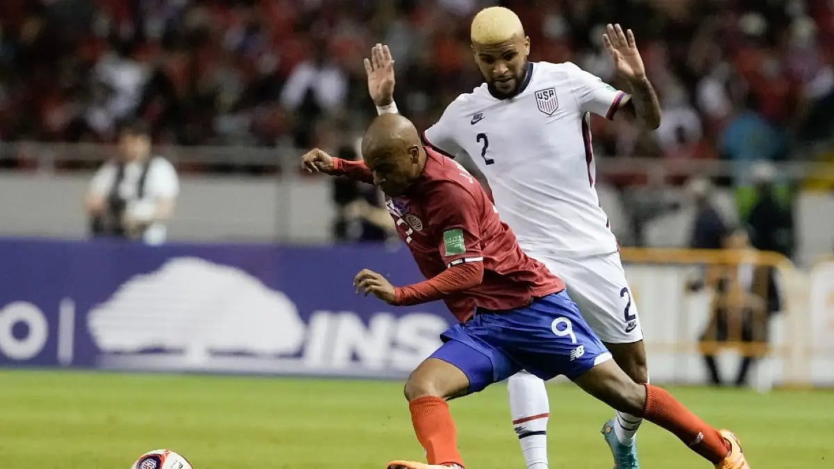 Action during United States vs Costa Rica tie at 2022 FIFA World Cup qualifiers. 