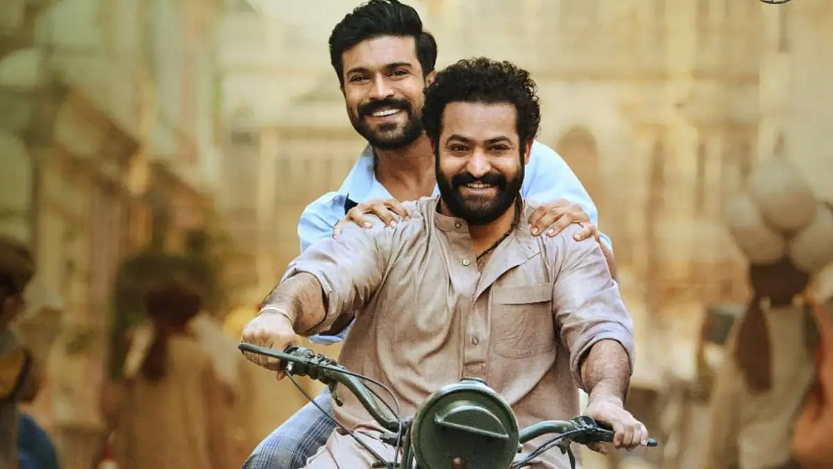 Actors Jr NTR and Ram Charan in 'RRR'