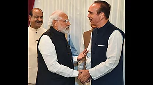 PM Narendra Modi with Ghulam Nabi Azad