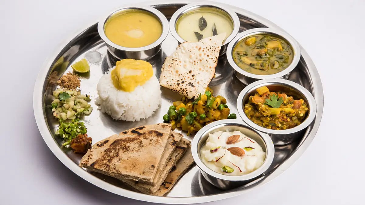 A traditional Maharashtrian thali 