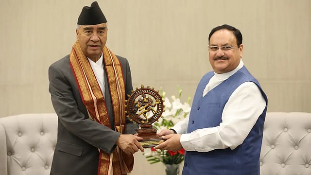 Nepal's PM Sher Bahadur Deuba Visits BJP Headquarters, Meets J P Nadda