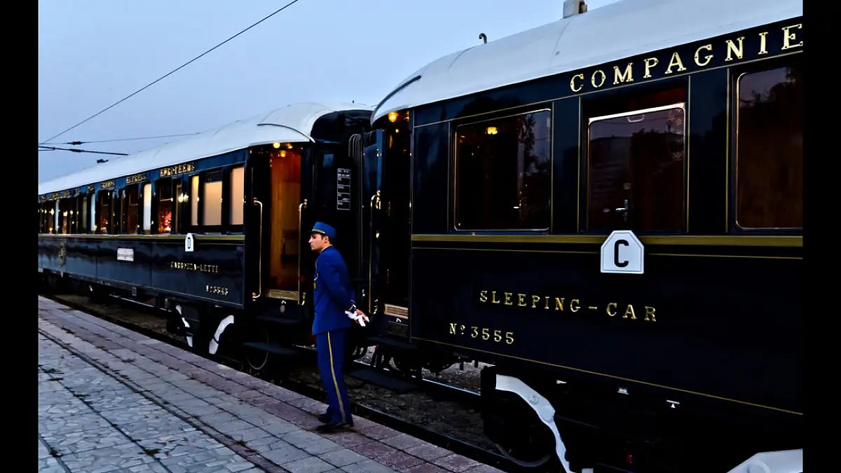 The Orient Express at Varna Railway Station in Bulgaria. 