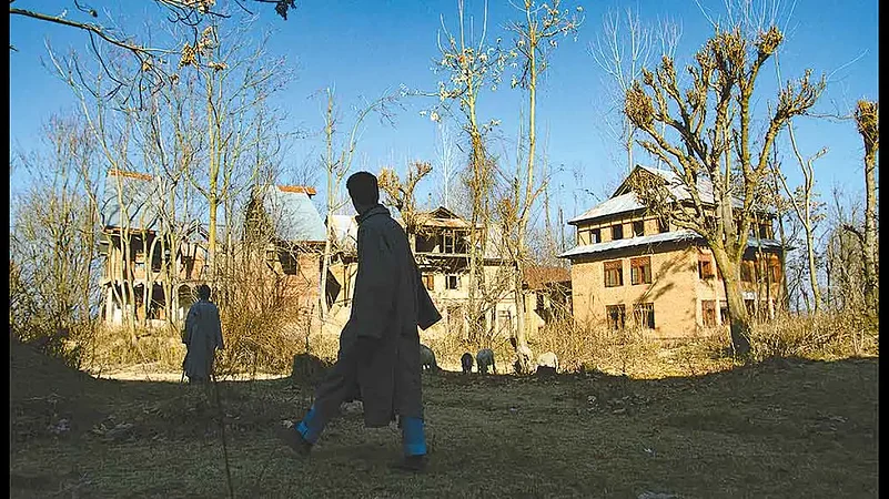 Abandoned houses in Kashmir.