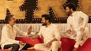 SS Rajamouli, Jr NTR and Ram Charan