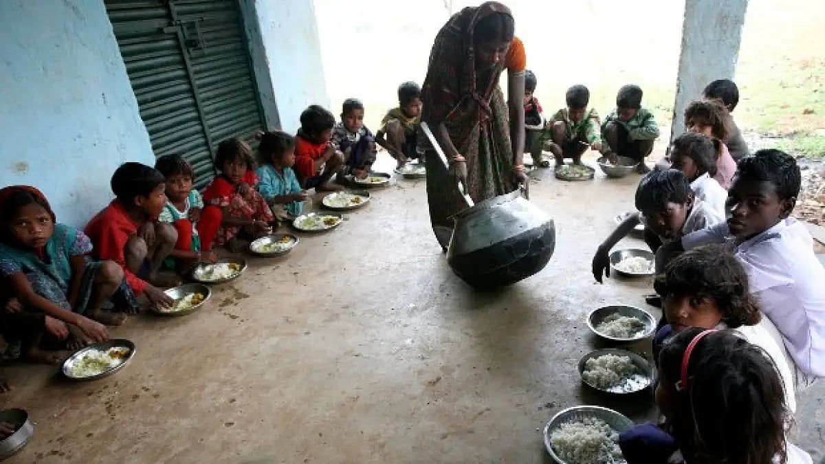Children eating food