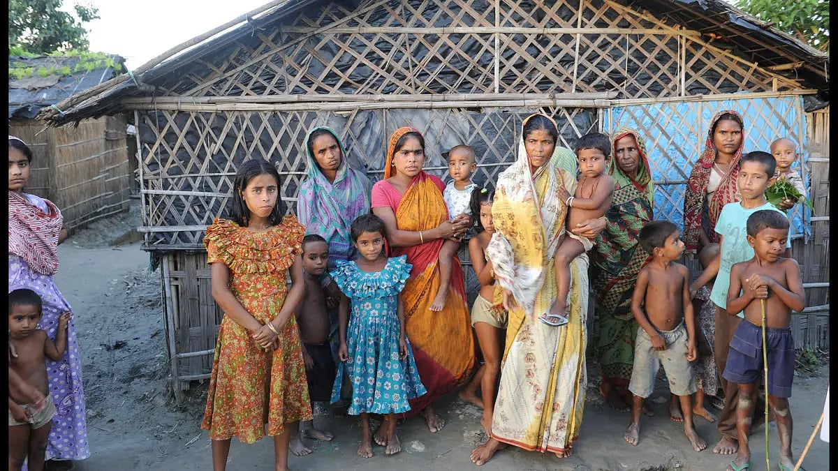 Muslims at a relief camp in Assam, India on 30th July 2012. 