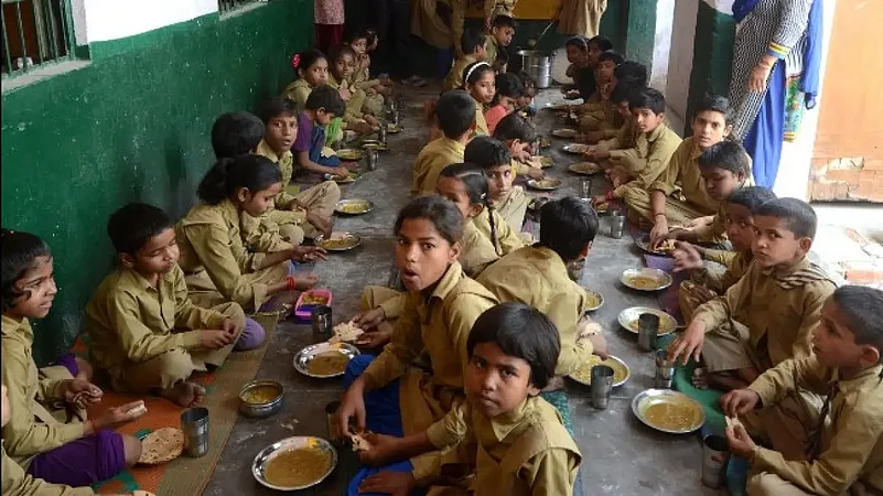 Children having their meals