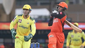 Abhishek Sharma scored 75 off 50 balls vs CSK on Saturday. Follow CSK vs SRH highlights here.