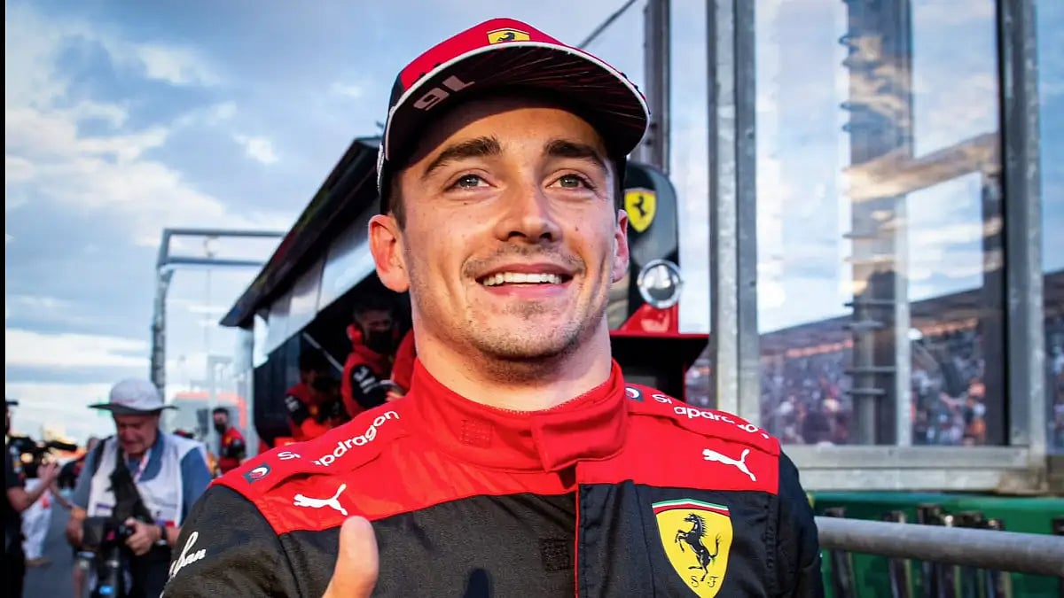Charles Leclerc clinched a season-leading ninth pole and finished ahead Sergio Perez.