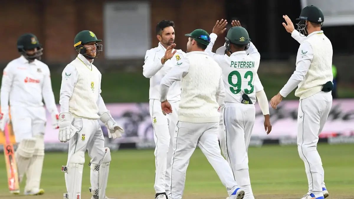 Keshav Maharaj was named the Player of the Match and Player of the Series in Tests vs Bangladesh.