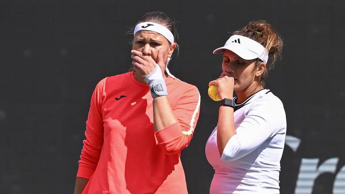 Sania Mirza, Lucie Hradecka lost the final in three sets. The match lasted for one hour 24 minutes.