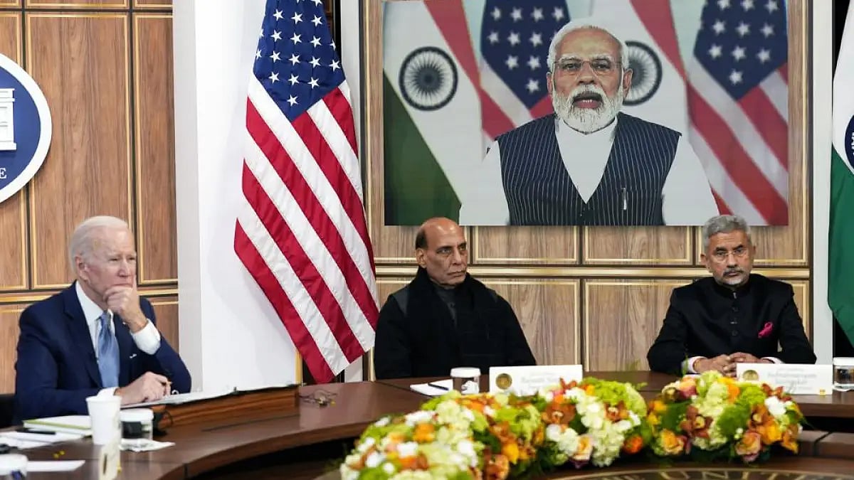 President Joe Biden meets virtually with Indian Prime Minister Narendra Modi in White House.