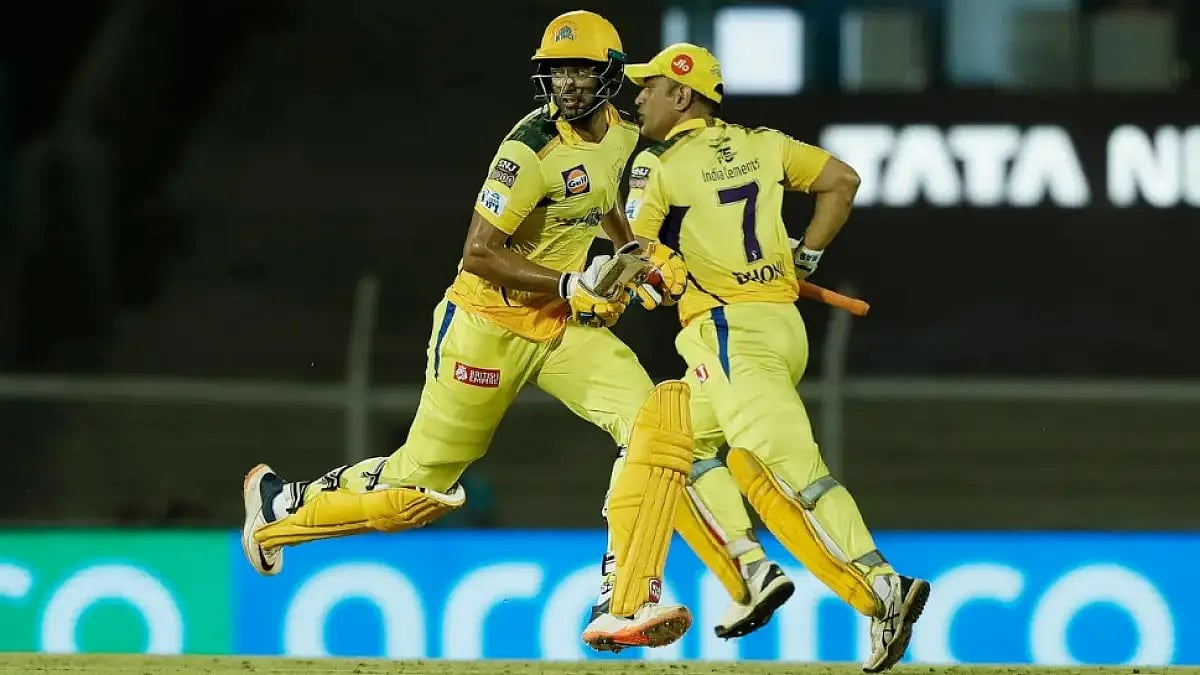 CSK's Shivam Dube (L) revealed that MS Dhoni's inputs have worked wonders for improving his game.