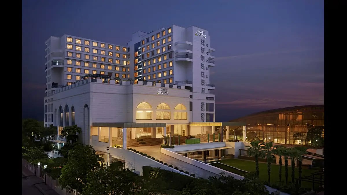The new Hyatt Centric is adjacent to the Janakpuri West Metro and the District Center.