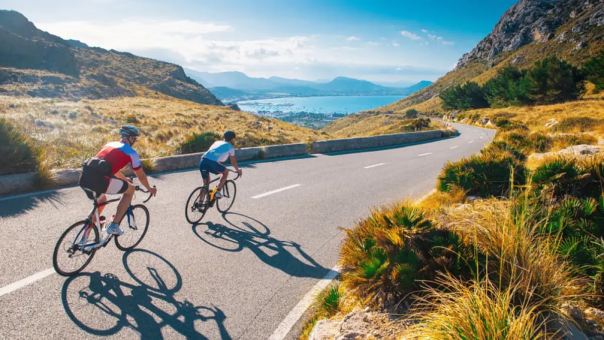 Cycling around Alcudia in Mallorca, Spain