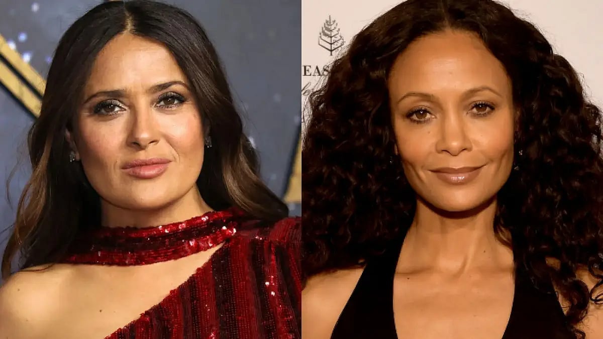 Actors Salma Hayek and Thandiwe Newton