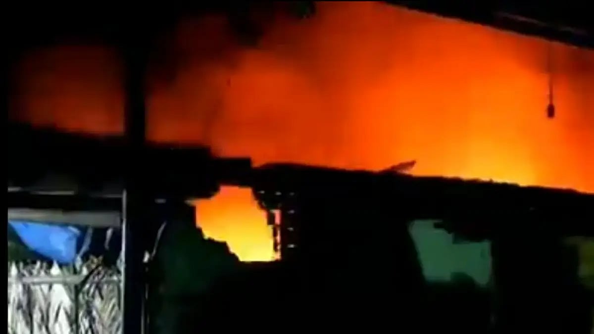 Representative image of house on fire