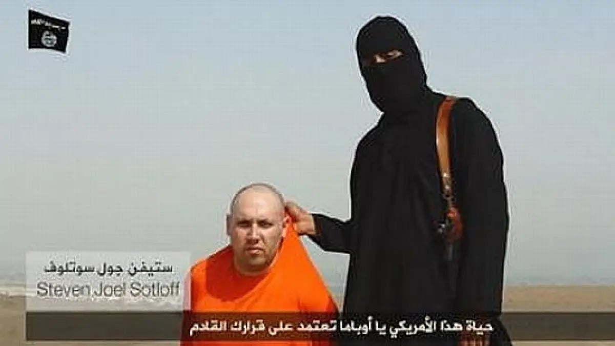 Video of Seven Sotloff, hostage of Beatles