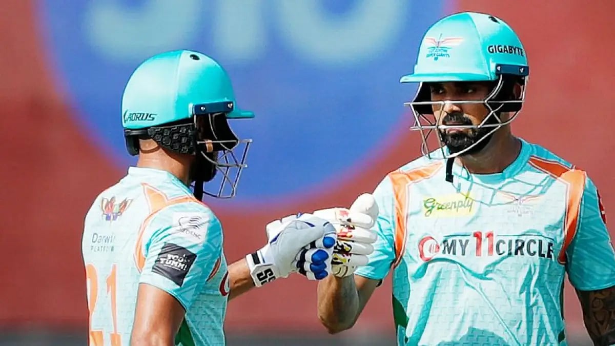 KL Rahul (right) was declared the Player of the Match in MI vs LSG IPL 2022 game on Saturday.