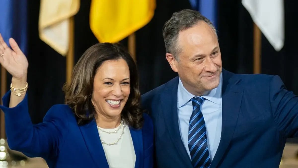 US Vice President Kamala Harris and husband Doug Emhoff