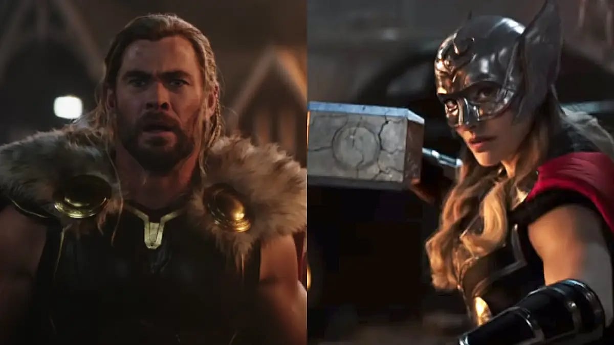 Chris Hemsworth and Natalie Portman in the film.