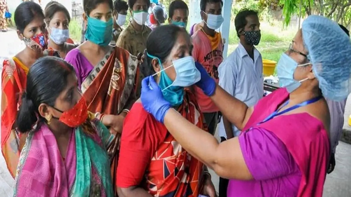 People wearing masks