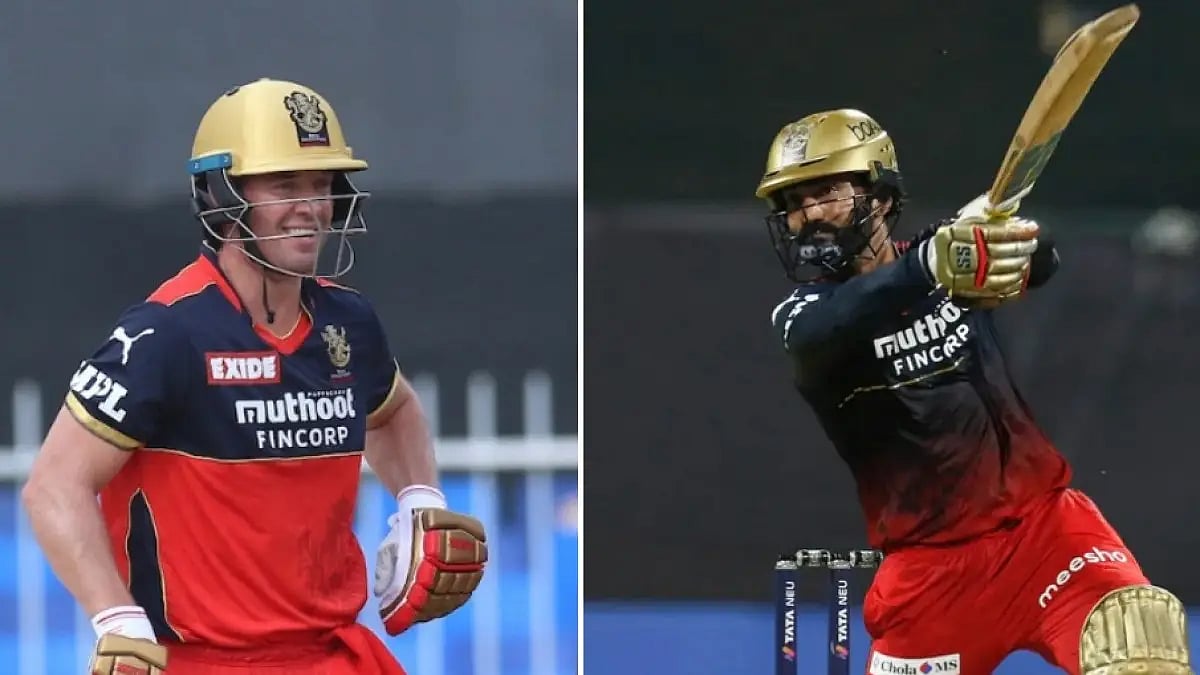 AB de Villiers (L) feels Dinesh Karthik is in the form of his life.