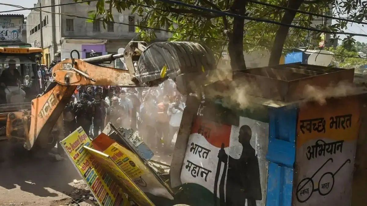 Jahangirpuri anti-encroachment drive.