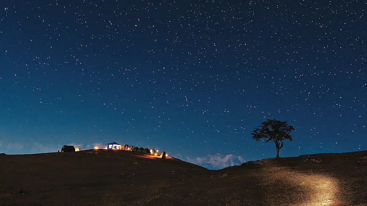 A starry sky on a dark night