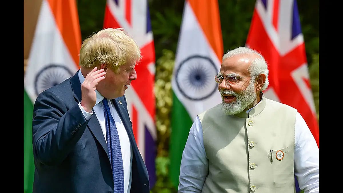 prior to their meeting at Hyderabad House, in New Delhi.