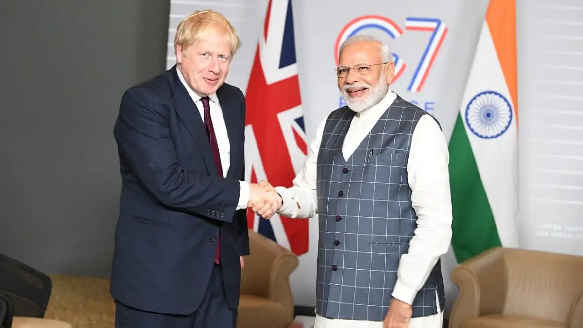 Boris Johnson and Narendra Modi