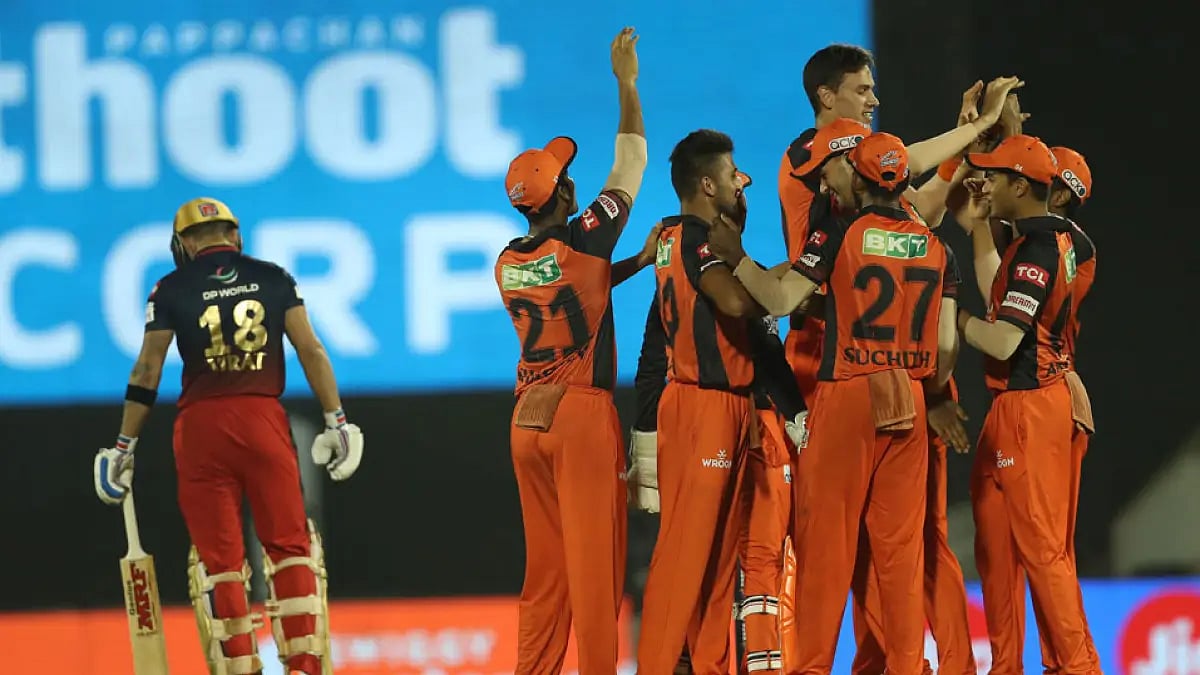 Police personnel deployed in Hyderabad stadium for security purposes ahead of SRH vs MI match