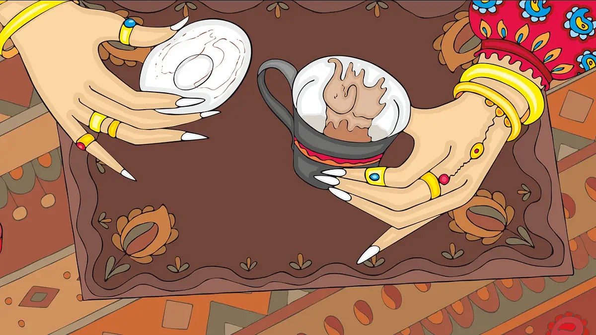 A cup of coffee that tells the future