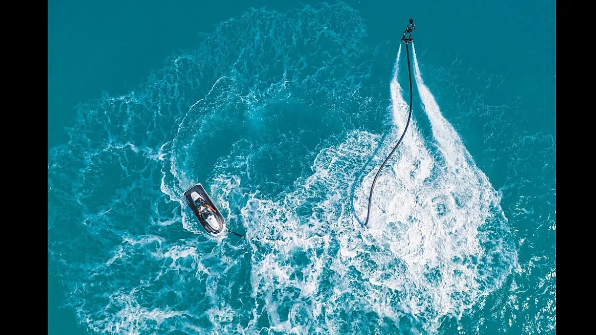 A Flyboarding adventure in the open sea