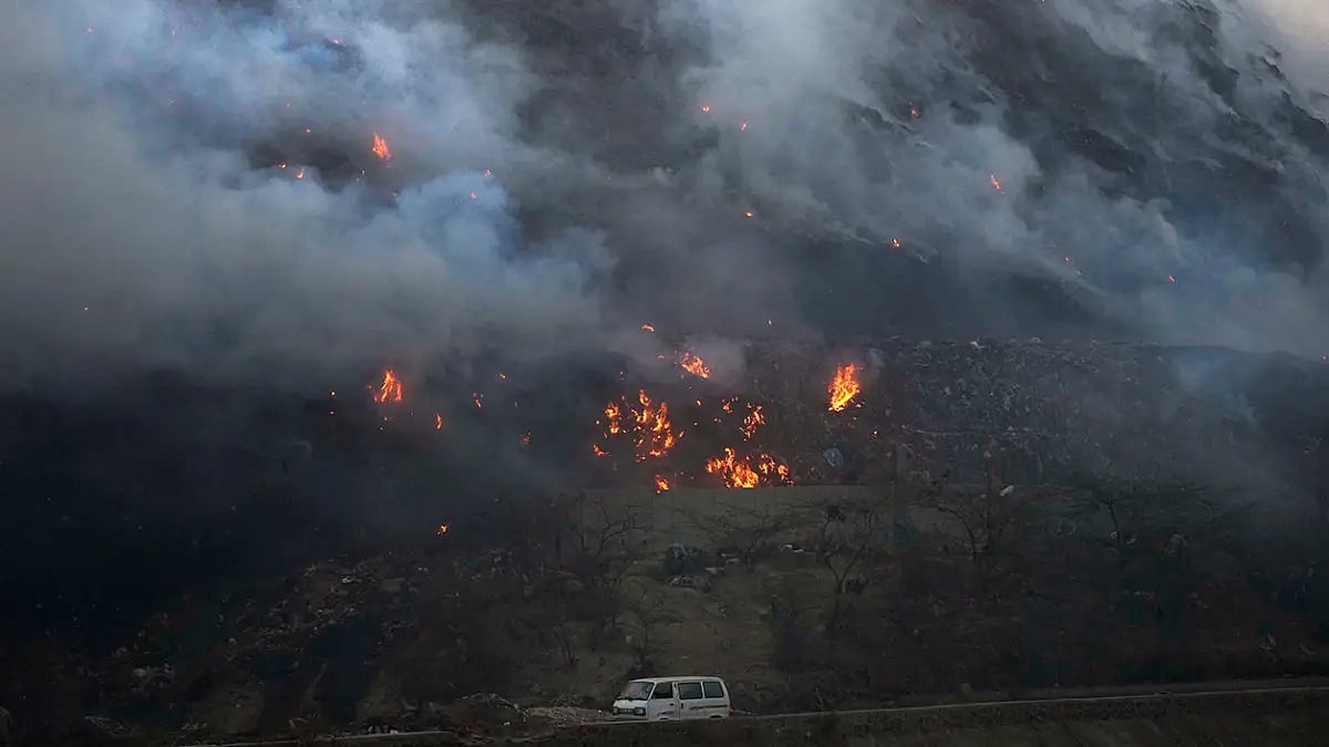 Bhalswa Landfill Blaze In Delhi Rages On For Third Successive Day