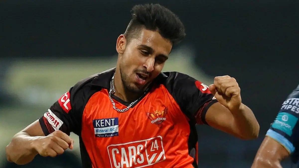 Umran Malik registered his maiden five-wicket haul in IPL on Wednesday night.