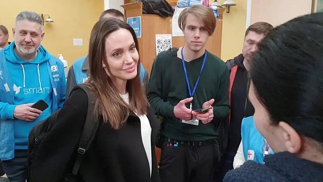 Angelina Jolie Makes A Surprise Visit To Ukraine; Meets Children And Volunteers