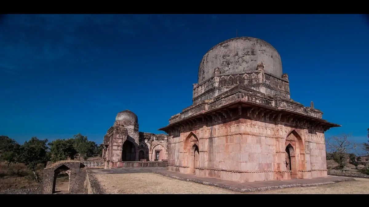 One of the many domed structures in the Mandu countryside