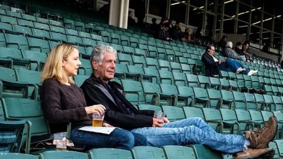 Laurie Woolever and the late Anthony Bourdain