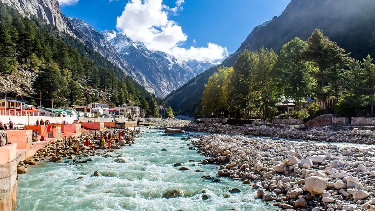 The Gangotri Dham in Uttarakhand 