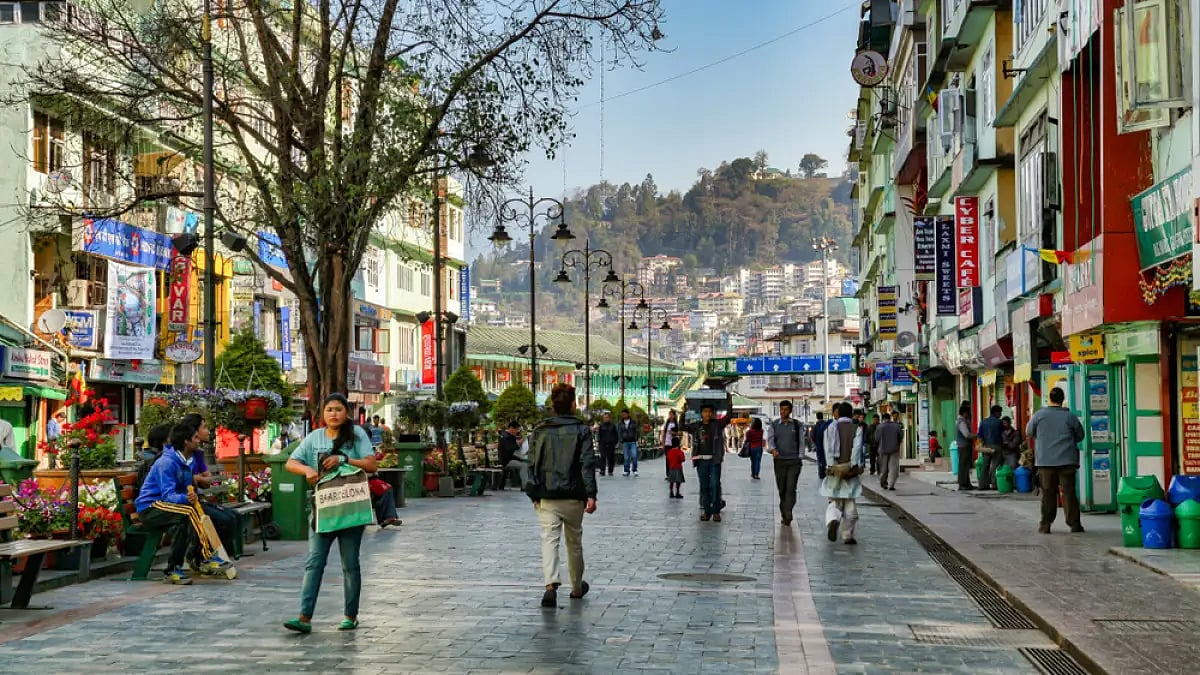 MG Marg in Gangtok is a popular hangout spot