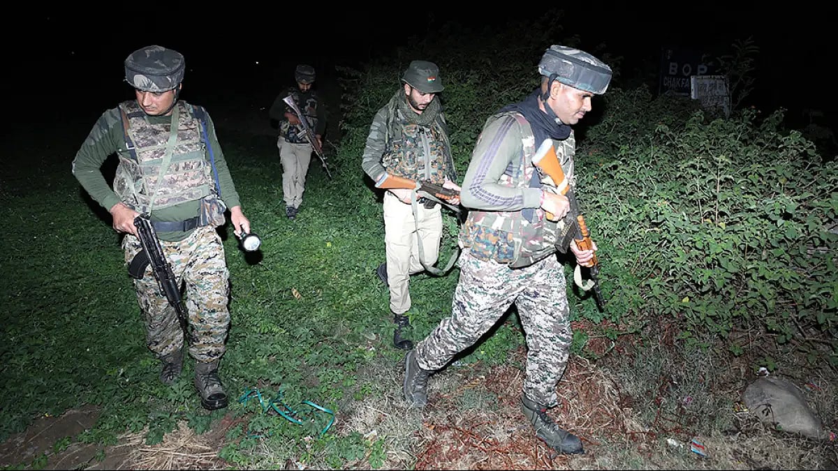 Representative image of security forces conducting searches.