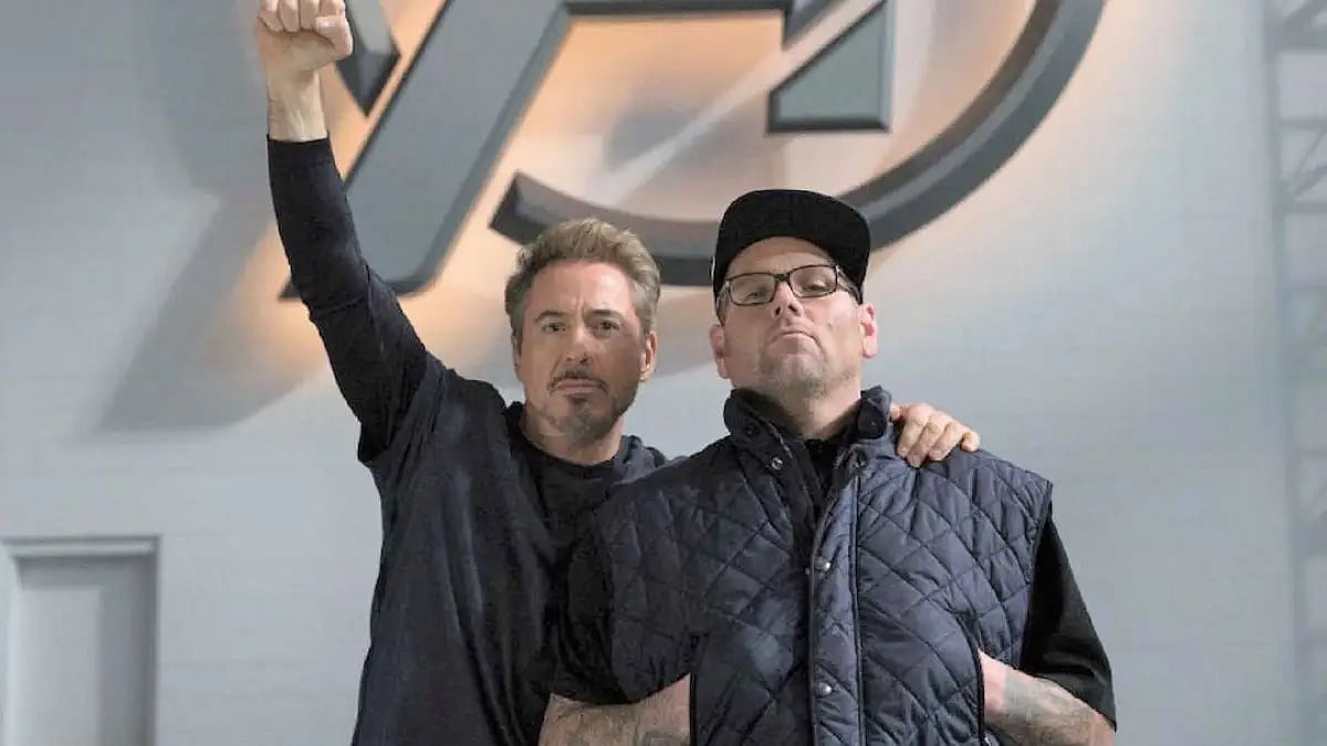 Robert Downey Jr with assistant Jimmy Rich