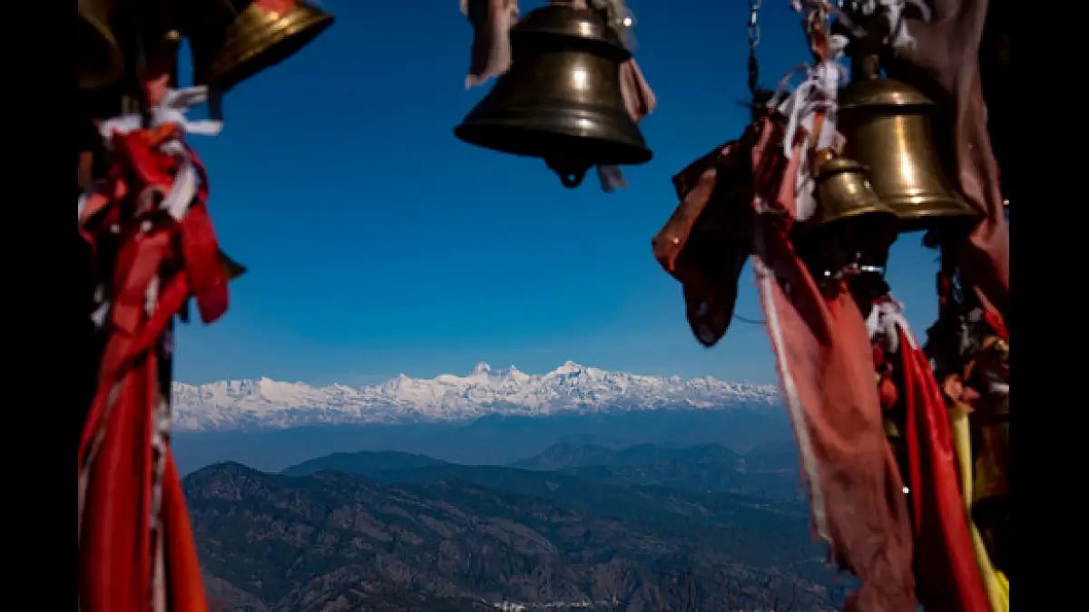 View from a hill-top temple in Pithoragarh